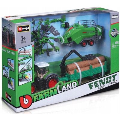 Bburago Diecast 1:43 Farmaland Fendt 1050 Vario with accessories Ages 3+ 18-31701 Bburago Diecast 1:43 Farmaland Fendt 1050 Vario with accessories Ages 3+ 18-31701