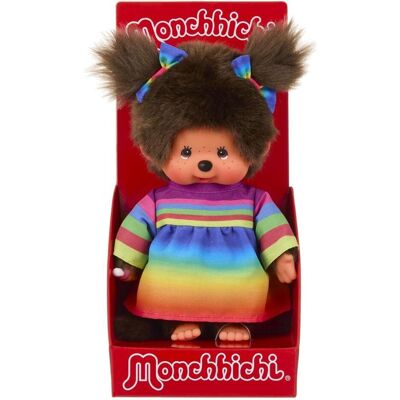 Magni Monchhichi Plüschfigur Rainbow Dress Girl 20cm (20 cm) Magni Monchhichi Plüschfigur Rainbow Dress Girl 20cm (20 cm)