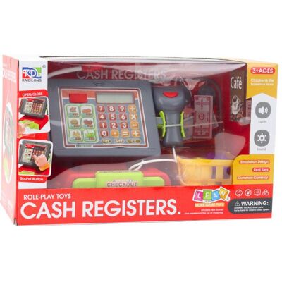 Lean Toys, Kaufladen Zubehör, Lean Kinder-Kassenautomaten Zubehör Obstkorb Lichter Geräusche Rot Lean Toys, Kaufladen Zubehör, Lean Kinder-Kassenautomaten Zubehör Obstkorb Lichter Geräusche Rot