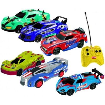 Hot Wheels RC Race Team 1:28 27/40MHz 15cm 6f sort Hot Wheels RC Race Team 1:28 27/40MHz 15cm 6f sort