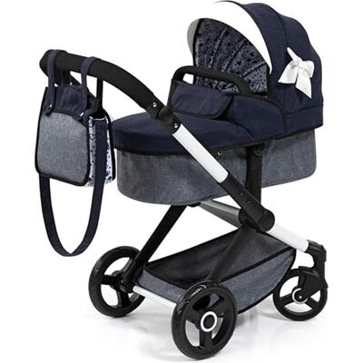 Bayer Xeo Poppenwagen mit Tasche, höhenverstellbar, umbaubar zum Jogger, schwenkbare Vorderräder Bayer Xeo Poppenwagen mit Tasche, höhenverstellbar, umbaubar zum Jogger, schwenkbare Vorderräder