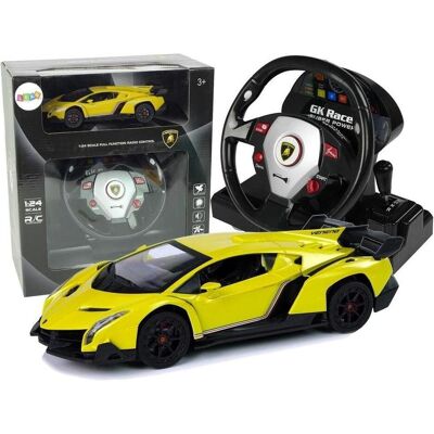 Lean Toys Funkgesteuerter Lamborghini Veneno 1:24 Gelb Lean Toys Funkgesteuerter Lamborghini Veneno 1:24 Gelb