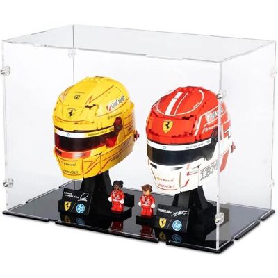 iDisplayit Acryl-Display für 2 x LEGO F1 Helme (Mit schwarzem Boden) iDisplayit Acryl-Display für 2 x LEGO F1 Helme (Mit schwarzem Boden)