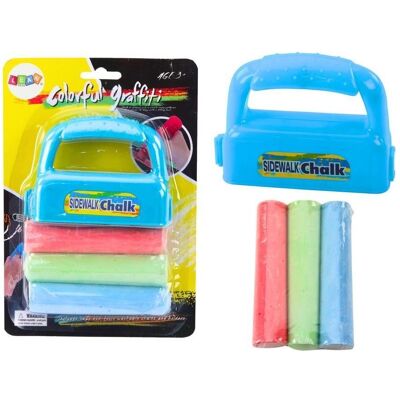 Lean Toys Gehwegkreide mit Griff, 3 Farben (3x) Lean Toys Gehwegkreide mit Griff, 3 Farben (3x)