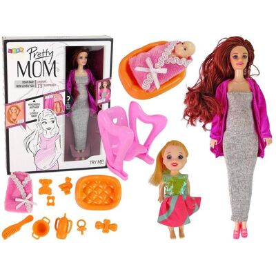 Lean Toys Zubehör für schwangere Babypuppen mit langen Haaren Lean Toys Zubehör für schwangere Babypuppen mit langen Haaren