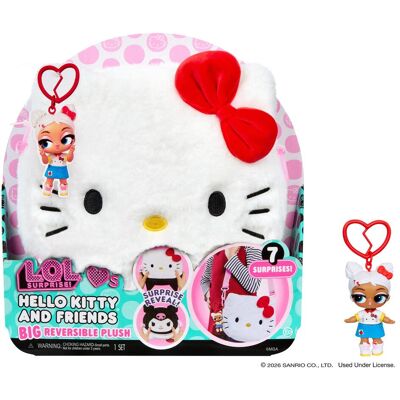 MGA Loves Hello Kitty & Friends BIG Reversible Plush Asst (30.50 cm) MGA Loves Hello Kitty & Friends BIG Reversible Plush Asst (30.50 cm)
