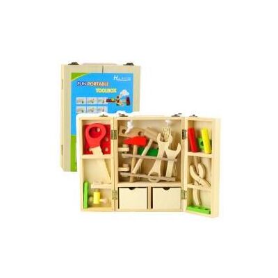 Lean Toys Kleines Heimwerker-Set Holz-Werkzeugkasten 35-tlg. Lean Toys Kleines Heimwerker-Set Holz-Werkzeugkasten 35-tlg.