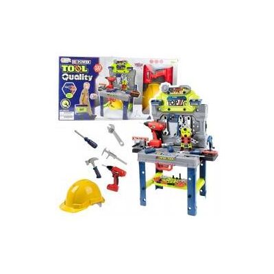 Lean Toys Heimwerkertisch 2-in-1 Koffer Werkzeugset Schraubendreher Helm 133-tlg. Lean Toys Heimwerkertisch 2-in-1 Koffer Werkzeugset Schraubendreher Helm 133-tlg.