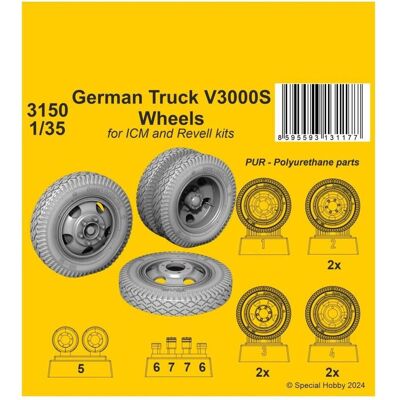 CMK German Truck V3000S Wheels 1/35 / for ICM kits CMK German Truck V3000S Wheels 1/35 / for ICM kits