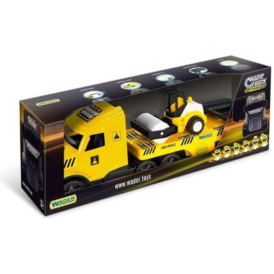 Wader Magic Truck Technic Abschleppwagen mit Walze Wader Magic Truck Technic Abschleppwagen mit Walze