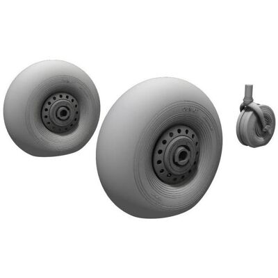 CMK Lancaster Mk.I/III Mainwheels and Tailwheel w/Leg CMK Lancaster Mk.I/III Mainwheels and Tailwheel w/Leg