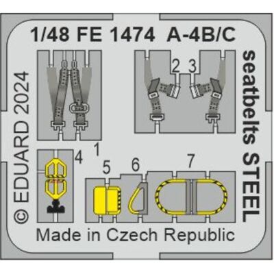 Eduard A-4B/C seatbelts STEEL Eduard A-4B/C seatbelts STEEL
