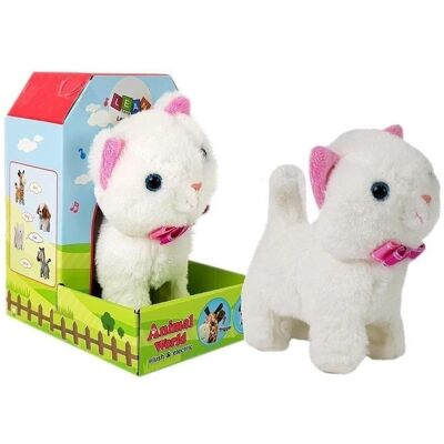 Lean Toys Interaktive Katze weiss läuft und singt mit Geräuschen (17 cm) Lean Toys Interaktive Katze weiss läuft und singt mit Geräuschen (17 cm)