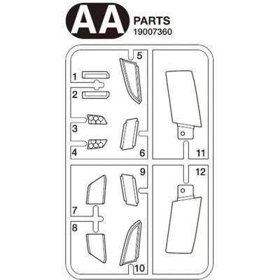 Tamiya AA-Teile Glasteile Scheinw. Scania 770S Tamiya AA-Teile Glasteile Scheinw. Scania 770S