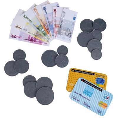 Happy People, Kaufladen Zubehör, Euro Spielgeld 70 Scheine 16 Münzen Happy People, Kaufladen Zubehör, Euro Spielgeld 70 Scheine 16 Münzen