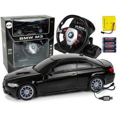 Lean Toys BMW M3 schwarzes ferngesteuertes Auto Lean Toys BMW M3 schwarzes ferngesteuertes Auto