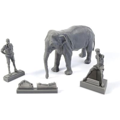 CMK WWII RAF Mechanic in India+Elephant with Mahout (2 Fig. + Elephant) CMK WWII RAF Mechanic in India+Elephant with Mahout (2 Fig. + Elephant)