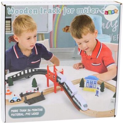 Lean Toys Holzeisenbahn mit Zubehör Lean Toys Holzeisenbahn mit Zubehör