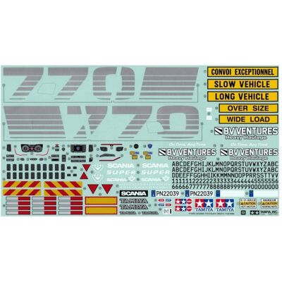 Tamiya Aufkleber Scania 770S 56371 Tamiya Aufkleber Scania 770S 56371