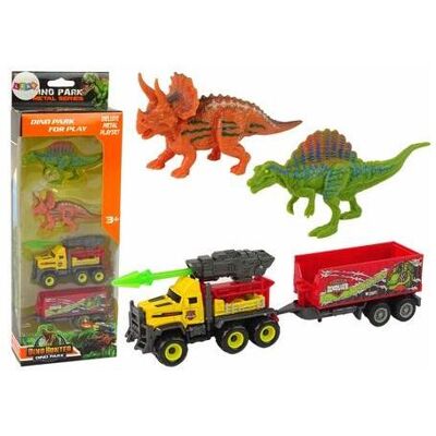 Triton Set bestehend aus 2 Dinosauriern + einem Auto mit Rakete und einem Anhänger Triton Set bestehend aus 2 Dinosauriern + einem Auto mit Rakete und einem Anhänger