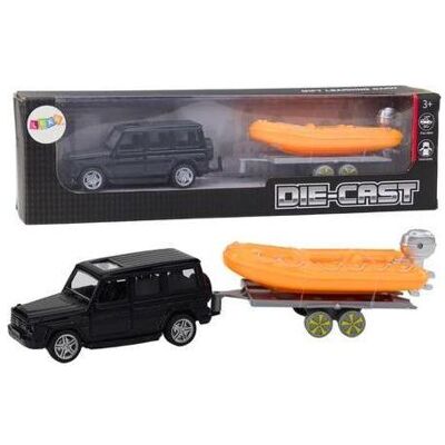 Lean Toys Geländewagen mit Anhänger zum Transport Lean Toys Geländewagen mit Anhänger zum Transport