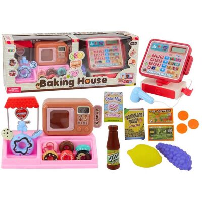 Lean Toys, Kaufladen Zubehör, Donut-Shop-Süsswaren-Set Lean Toys, Kaufladen Zubehör, Donut-Shop-Süsswaren-Set