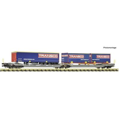 Fleischmann 6660151 N Doppeltaschen-Gelenkwagen T3000e, HUPAC (Spur N) Fleischmann 6660151 N Doppeltaschen-Gelenkwagen T3000e, HUPAC (Spur N)