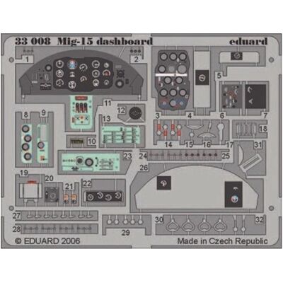 Eduard Mig-15 dashboard Eduard Mig-15 dashboard