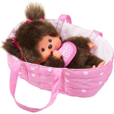 Magni Monchhichi Plüschfigur Girl mit Cot 20cm (24 cm) Magni Monchhichi Plüschfigur Girl mit Cot 20cm (24 cm)