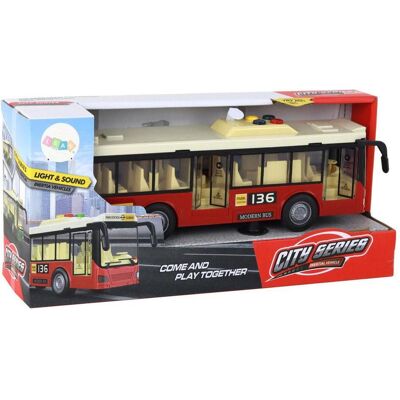 Lean Toys Roter batteriebetriebener Stadtbus 1:16 Lean Toys Roter batteriebetriebener Stadtbus 1:16