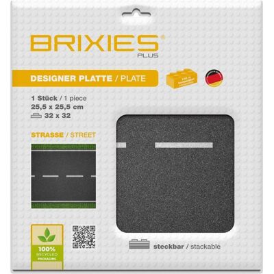 Brixies Bauplatte 32x32 Strasse gerade Brixies Bauplatte 32x32 Strasse gerade