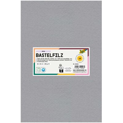 Filzstoff - 200x300 mm, Hellgrau - Packung mit 4, Tannengrün Filzstoff - 200x300 mm, Hellgrau - Packung mit 4, Tannengrün