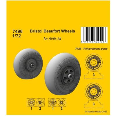 CMK Bristol Beaufort Wheels 1/72 / for Airfix kit CMK Bristol Beaufort Wheels 1/72 / for Airfix kit