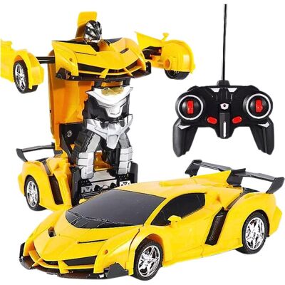 Lean Toys Auto Robot Transformers 2in1 Fernbedienung R/C gelb Lean Toys Auto Robot Transformers 2in1 Fernbedienung R/C gelb