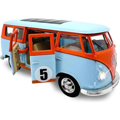 Hellblau Volkwagen T1 Diecast 1:30 inkl. Knopfzellen Hellblau Volkwagen T1 Diecast 1:30 inkl. Knopfzellen