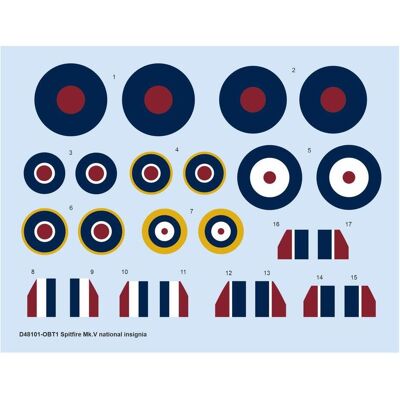 Eduard Spitfire Mk.V national insignia for Eduard Spitfire Mk.V national insignia for