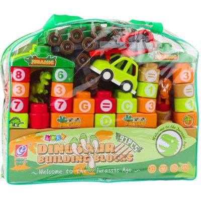 Lean Toys Pädagogische Bausteine ​​im Beutel Dinosaurier Zahlen Buchstaben 91 Stk. Lean Toys Pädagogische Bausteine ​​im Beutel Dinosaurier Zahlen Buchstaben 91 Stk.