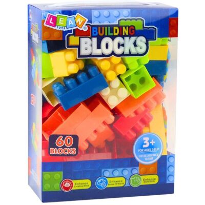 Lean Toys Bausteine ​​im Lernkasten, 60 Elemente. Lean Toys Bausteine ​​im Lernkasten, 60 Elemente.