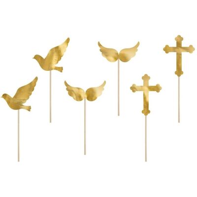 Partydeco Cupcake Topper 1. hl. Kommunion Set 6-teilig (6 Stk.) Partydeco Cupcake Topper 1. hl. Kommunion Set 6-teilig (6 Stk.)