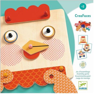 Djeco CreaFaces Pädagogisches Holzspiel für Kinder Djeco CreaFaces Pädagogisches Holzspiel für Kinder