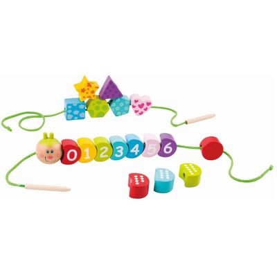 Tooky Toy Raupe zum Auffädeln, TY875 Tooky Toy Raupe zum Auffädeln, TY875