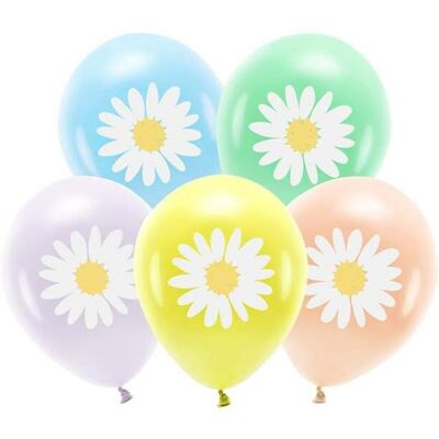 Partydeco Öko-Gänseblümchen-Luftballons, 30 cm, 5 Stück, MIX (5x) Partydeco Öko-Gänseblümchen-Luftballons, 30 cm, 5 Stück, MIX (5x)