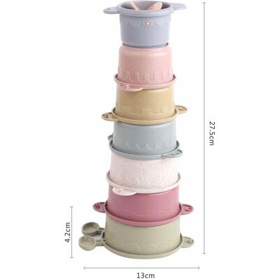 Lobbes Wasserfall-Badetassen Pastell, 8 Stk. Lobbes Wasserfall-Badetassen Pastell, 8 Stk.