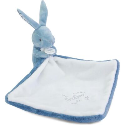 Doudou et Compagnie, Schmusetuch, Hase mit Schmusetuch blau 10cm Doudou et Compagnie, Schmusetuch, Hase mit Schmusetuch blau 10cm