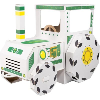 Tektorado Traktor Kartonspielzeug – Weiss, 5-lagig, bemalbar – Kreatives Bastelspiel für Kinder Tektorado Traktor Kartonspielzeug – Weiss, 5-lagig, bemalbar – Kreatives Bastelspiel für Kinder