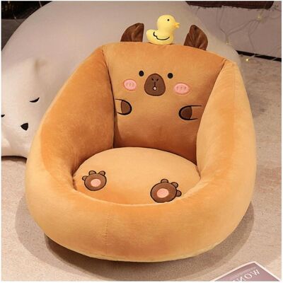Lean Toys, Kinderstuhl + Kindertisch, Leantoys Capybara Plüschsessel mit Entenküken braun 50x45 (Kindersessel) Lean Toys, Kinderstuhl + Kindertisch, Leantoys Capybara Plüschsessel mit Entenküken braun 50x45 (Kindersessel)