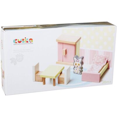Cubika Puppenhausmöbel aus HolzSchlafzimmer Cubika Puppenhausmöbel aus HolzSchlafzimmer