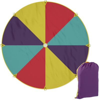 Relaxdays Regenbogen-Spieltuch - Outdoor Kooperatives Spiel für Kinder Relaxdays Regenbogen-Spieltuch - Outdoor Kooperatives Spiel für Kinder