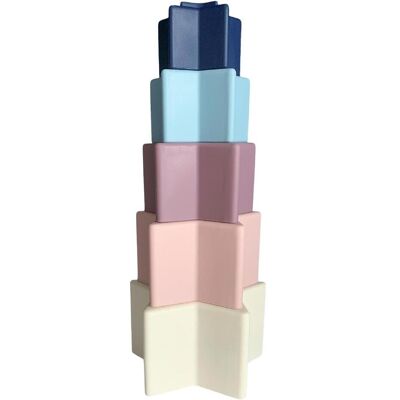 Magni - Silicone Stacking Tower w. Star Shaped Boxes (5548) Magni - Silicone Stacking Tower w. Star Shaped Boxes (5548)