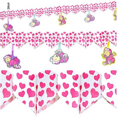 Widmann Bedruckte Girlande Mit Rosa Herzen Und Babymotiven 3 m (1 Stk.) Widmann Bedruckte Girlande Mit Rosa Herzen Und Babymotiven 3 m (1 Stk.)